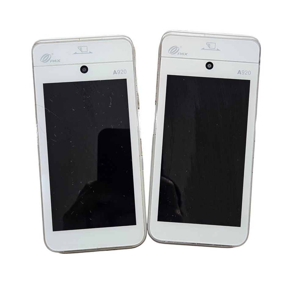 Lot of 2 PAX A920 Smart Mobile Payment POS Terminals WiFi LTE For Parts Untested